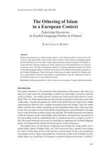 The Othering of Islam in a European Context Polarizing Discourses