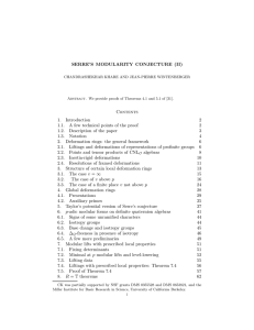 SERRE’S MODULARITY CONJECTURE (II)