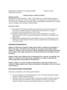 REDWOODS COMMUNITY COLLEGE DISTRICT  DRAFT AP 3050 Administrative Procedure