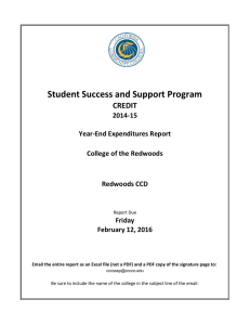 Student Success and Support Program CREDIT 2014-15 Year-End Expenditures Report
