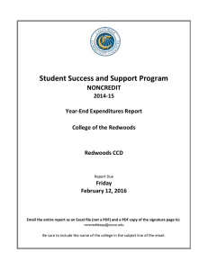 Student Success and Support Program NONCREDIT 2014-15 Year-End Expenditures Report