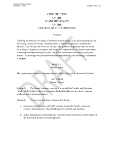 CONSTITUTION OF THE ACADEMIC SENATE