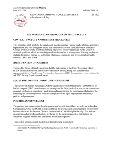 REDWOODS COMMUNITY COLLEGE DISTRICT       ... Administrative Policy