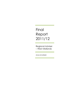 Final Report 2011/12 Regional Adviser