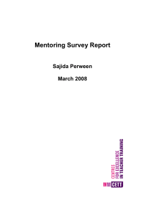 Mentoring Survey Report Sajida Perween March 2008