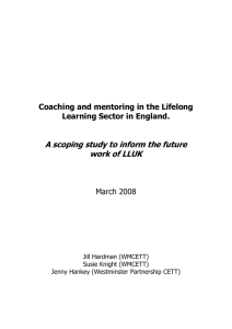 A scoping study to inform the future work of LLUK  March 2008