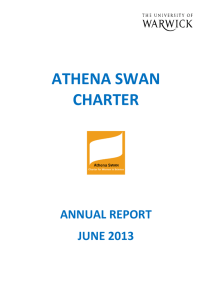 ATHENA SWAN CHARTER ANNUAL REPORT JUNE 2013