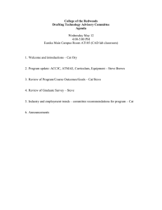 College of the Redwoods Drafting Technology Advisory Committee Agenda