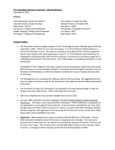 Fire Technology Advisory Committee – Meeting Minutes  Present:  December 8, 2010  Arcata Fire District