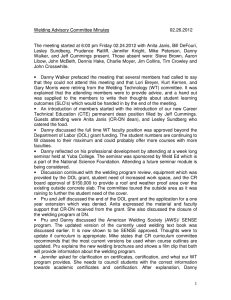 Welding Advisory Committee Minutes  02.26.2012