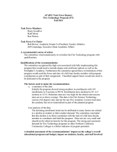 AP 4021 Task Force Report: Fire Technology Program (FT) Fall 2013