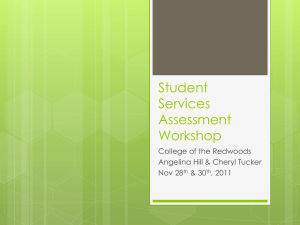 Student Services Assessment Workshop