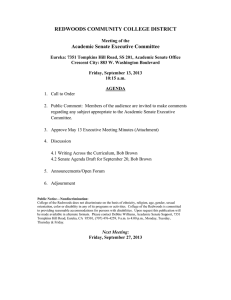 REDWOODS COMMUNITY COLLEGE DISTRICT Academic Senate Executive Committee