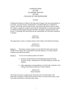 CONSTITUTION OF THE ACADEMIC SENATE