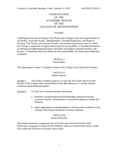 CONSTITUTION OF THE ACADEMIC SENATE