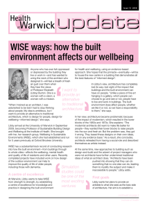 update WISE ways: how the built environment affects our wellbeing