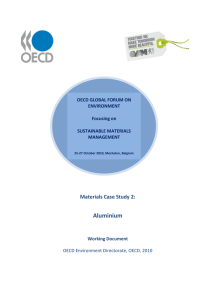 Aluminium Materials Case Study 2: OECD GLOBAL FORUM ON