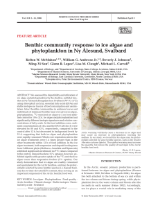 Benthic community response to ice algae and