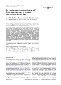 Do tagging experiments tell the truth? Using electronic tags to evaluate