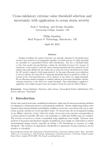 Cross-validatory extreme value threshold selection and