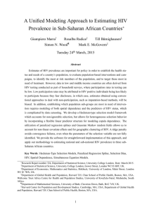 A Unified Modeling Approach to Estimating HIV ∗ Giampiero Marra