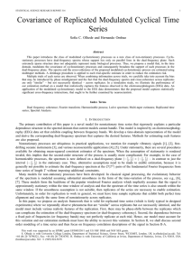 Covariance of Replicated Modulated Cyclical Time Series