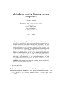 Methods for merging Gaussian mixture components