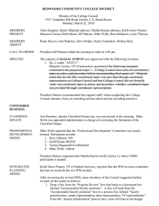 REDWOODS COMMUNITY COLLEGE DISTRICT Minutes of the College Council
