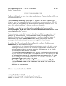 REDWOODS COMMUNITY COLLEGE DISTRICT `  BP 2015 Board of Trustees Policy
