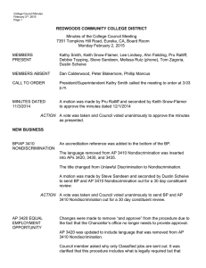 Minutes of the College Council Meeting Monday February 2, 2015