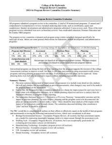 College of the Redwoods Program Review Committee