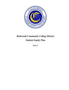 Redwoods Community College District Student Equity Plan 2014-17