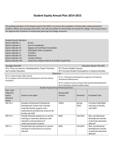 Student Equity Annual Plan 2014-2015