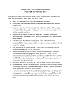Professional Development Committee Meeting Notes April 11, 2013