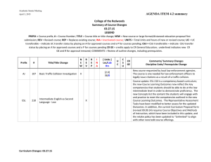 AGENDA ITEM 4.2 summary  College of the Redwoods Summary of Course Changes