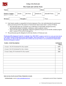 Flex Goals and Activity Form