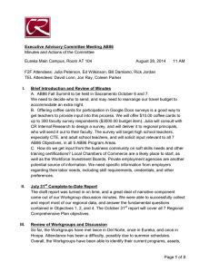 Minutes and Actions of the Committee August 28, 2014