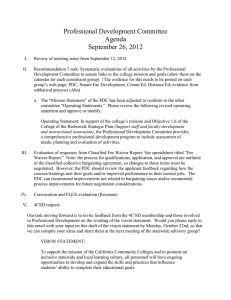 Professional Development Committee Agenda September 26, 2012