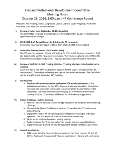 Flex and Professional Development Committee Meeting Notes