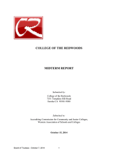 COLLEGE OF THE REDWOODS MIDTERM REPORT