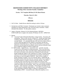 REDWOODS COMMUNITY COLLEGE DISTRICT Meeting of the Associate Faculty Committee