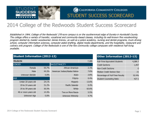 2014 College of the Redwoods Student Success Scorecard