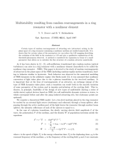 Multistability resulting from random rearrangements in a ring