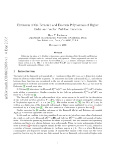 Extension of the Bernoulli and Eulerian Polynomials of Higher