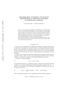 SELF-SIMILARITY SYMMETRY AND FRACTAL DISTRIBUTIONS IN ITERATIVE DYNAMICS OF DISSIPATIVE MAPPINGS