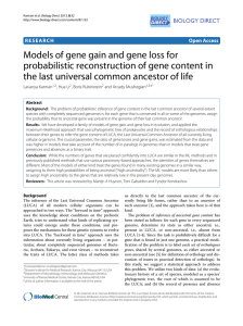 Models of gene gain and gene loss for