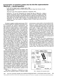 Incorporation of  hyperfine probes  into  the  thin-film superconductor