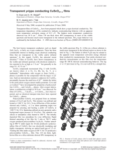 p Transparent -type conducting CuScO films