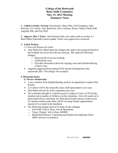 College of the Redwoods Basic Skills Committee May 15, 2015 Meeting Summary Notes