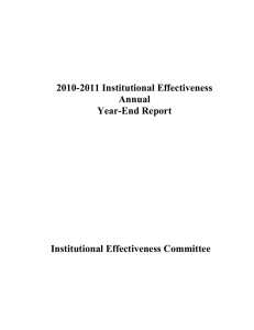 2010-2011 Institutional Effectiveness Annual Year-End Report